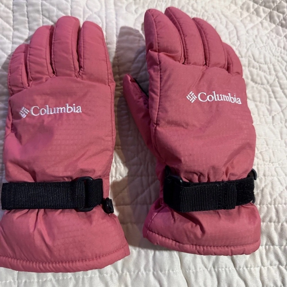 Columbia girls pink ski/snow gloves size XS youth